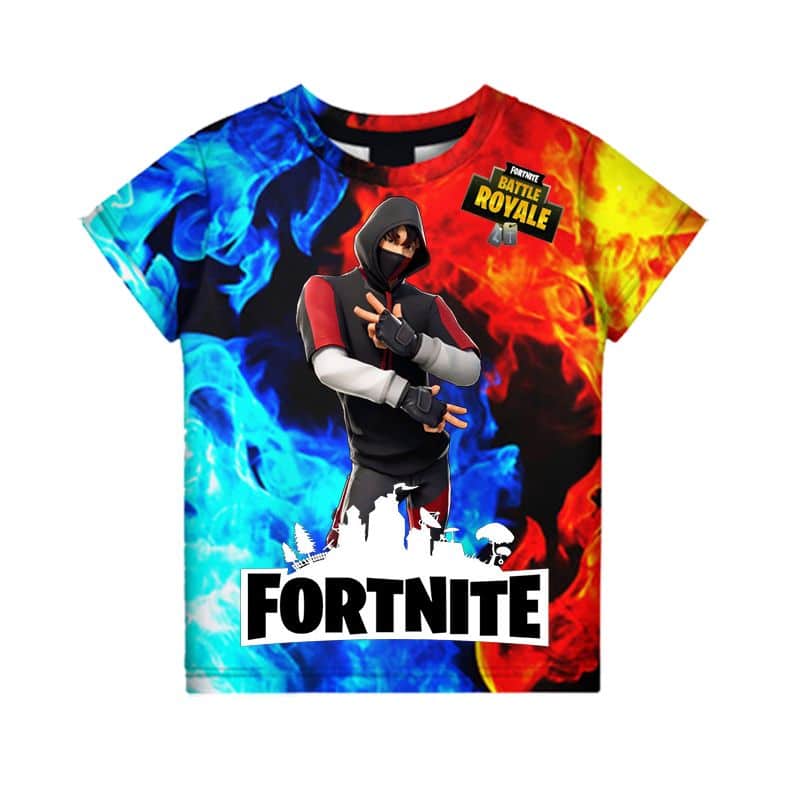 T-shirt Fortnite Pour Homme - Manches Courtes, Coupe Droite - 80% Coton, 20% Polyester