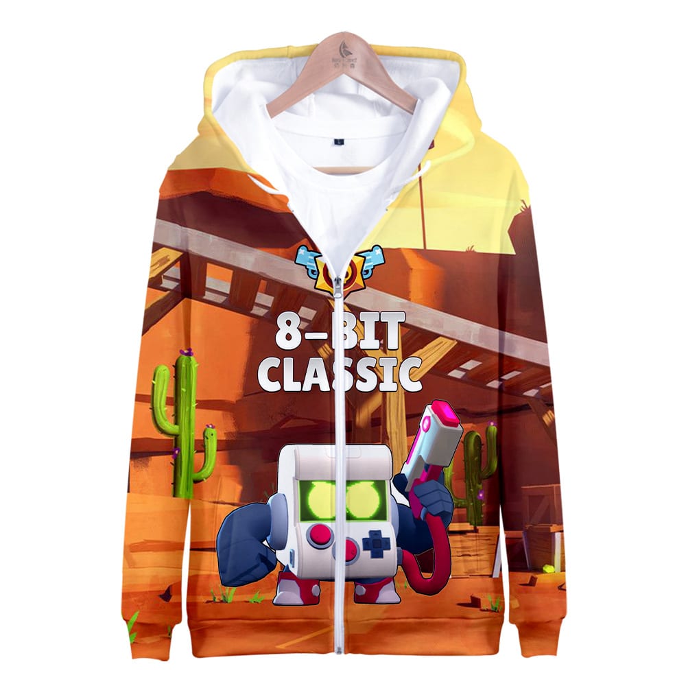 Brawl Stars Zipper-up Hoodie Default 8-bit - Image 11