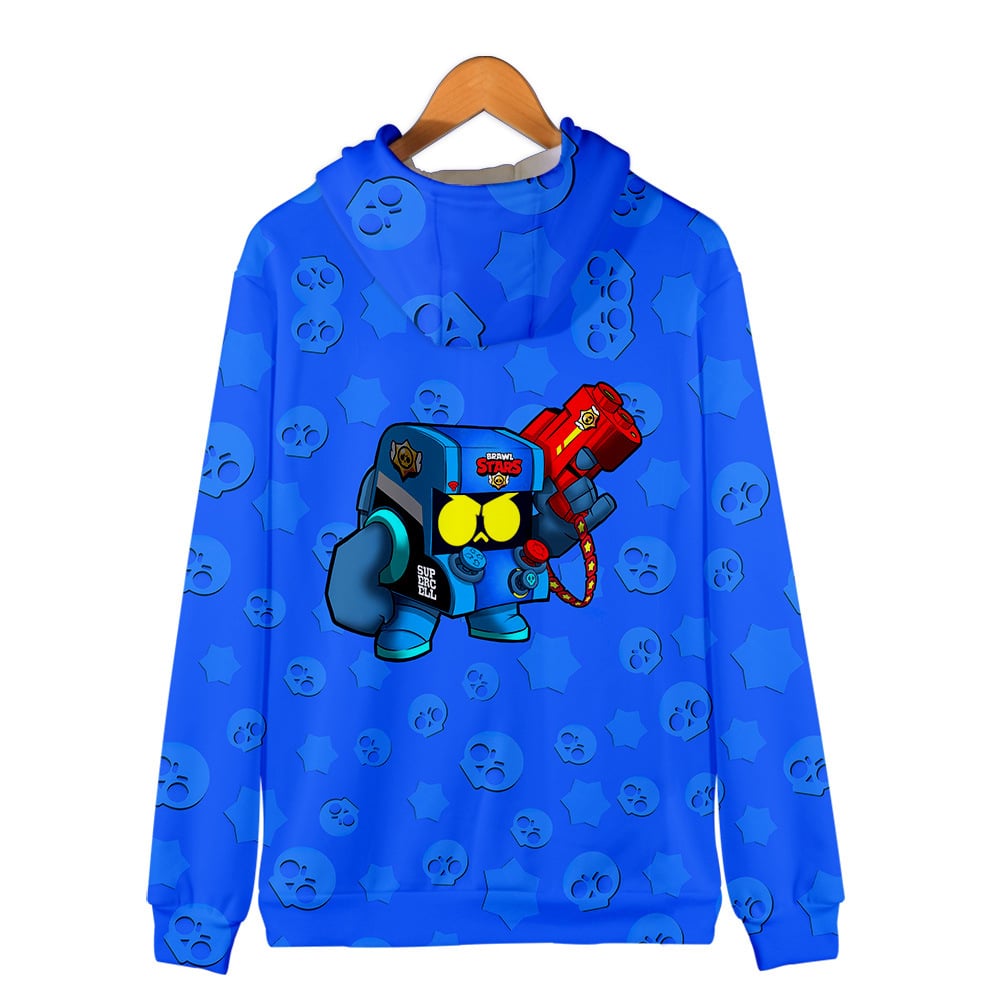 Brawl Stars Zipper-up Hoodie Default 8-bit - Image 2
