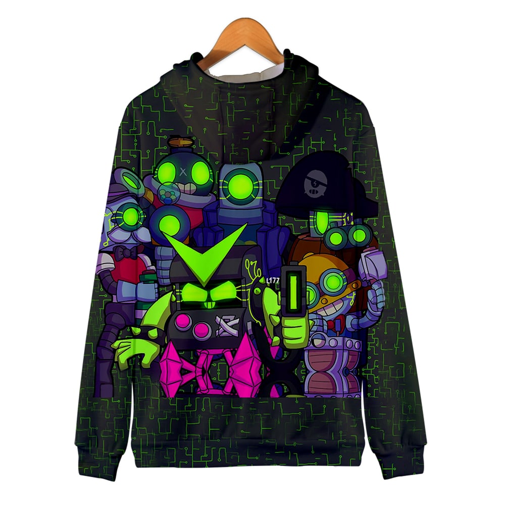 Brawl Stars Zipper-up Hoodie Default 8-bit - Image 7