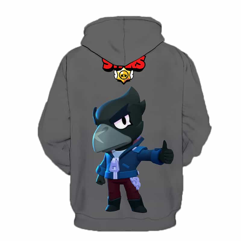 Raven Crow Hoodie Brawl Stars Sweatshirt Tops - Image 2