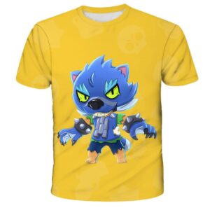 Brawl Stars Werewolf Leon T-Shirt Summer Clothes