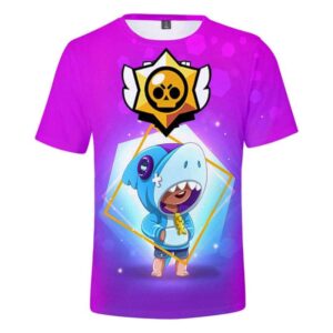 Squalo Summer T-Shirt Brawl Stars Shark Leon