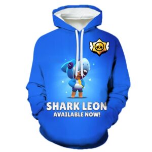 Leon Shark Brawl Stars Hoodie Clothes
