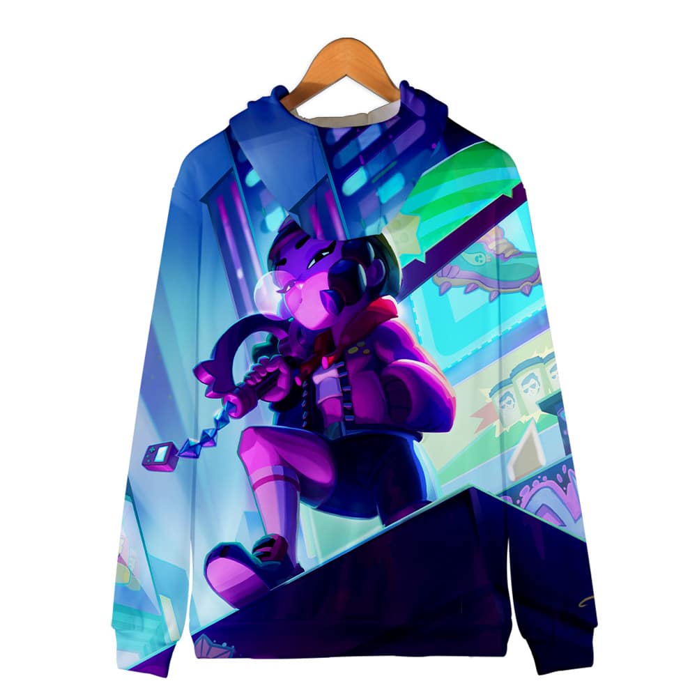 Heroine Bibi Brawl Stars Zipper-up Hoodie Sweatshirt - Image 2