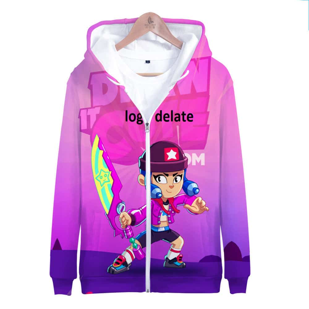 Brawl Stars Zipper-up Sweatshirt Heroine Bibi