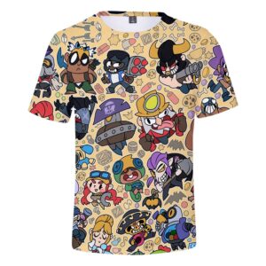 All Character Brawl Stars T-shirt Brock Bull Darryl