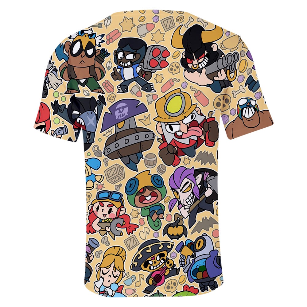 All Character Brawl Stars T-shirt Brock Bull Darryl - Image 2