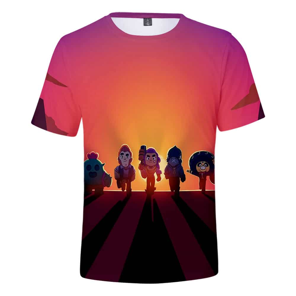 All Character Brawl Stars T-shirt Crow Colt Spike Poco Shelly