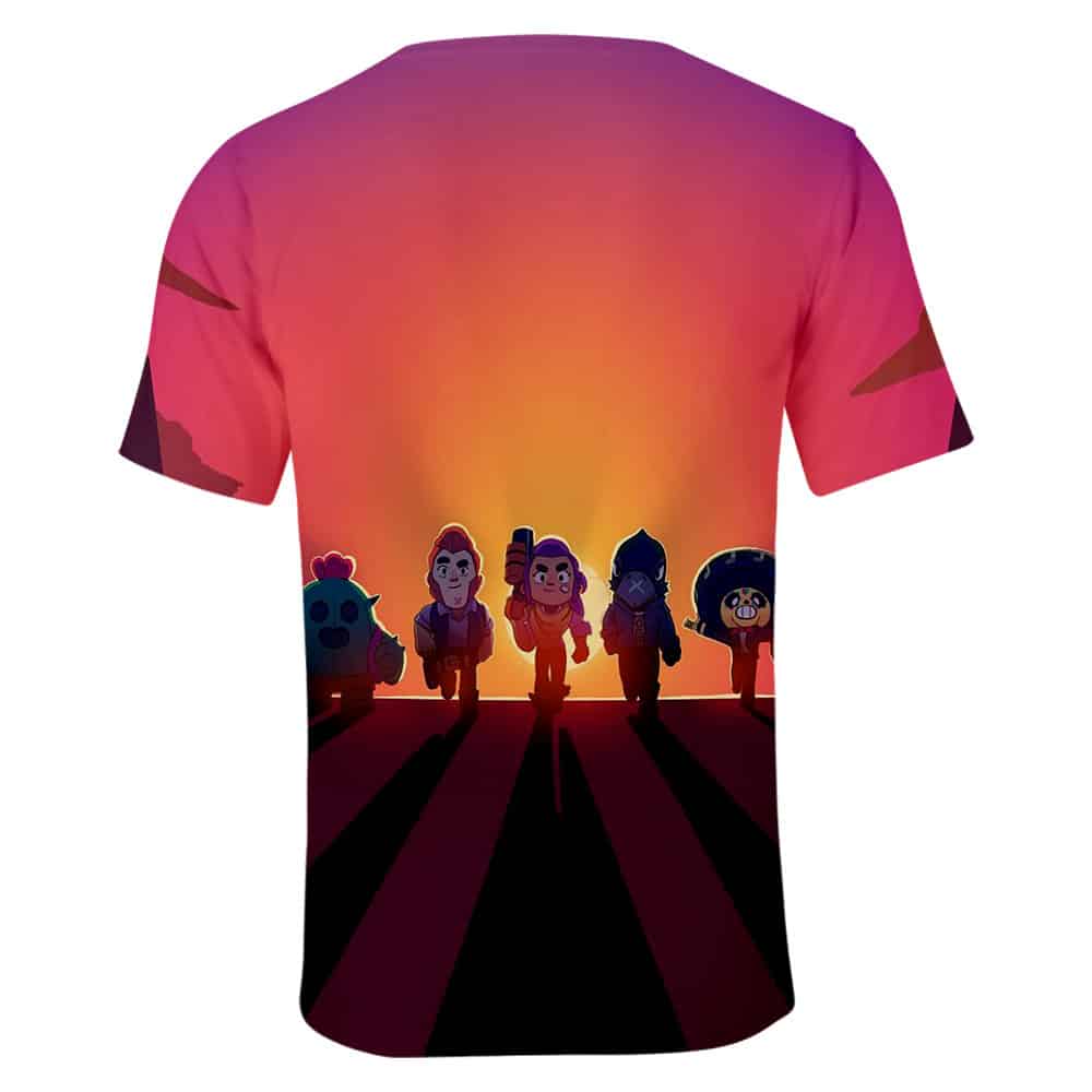 All Character Brawl Stars T-shirt Crow Colt Spike Poco Shelly - Image 2