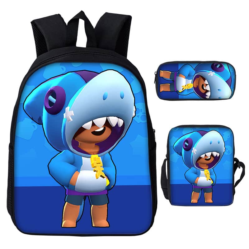 Shark Leon Brawl Stars SchoolBag Set