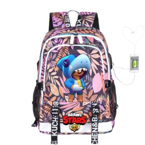 Shark Leon Brawl Stars School Backpacks
