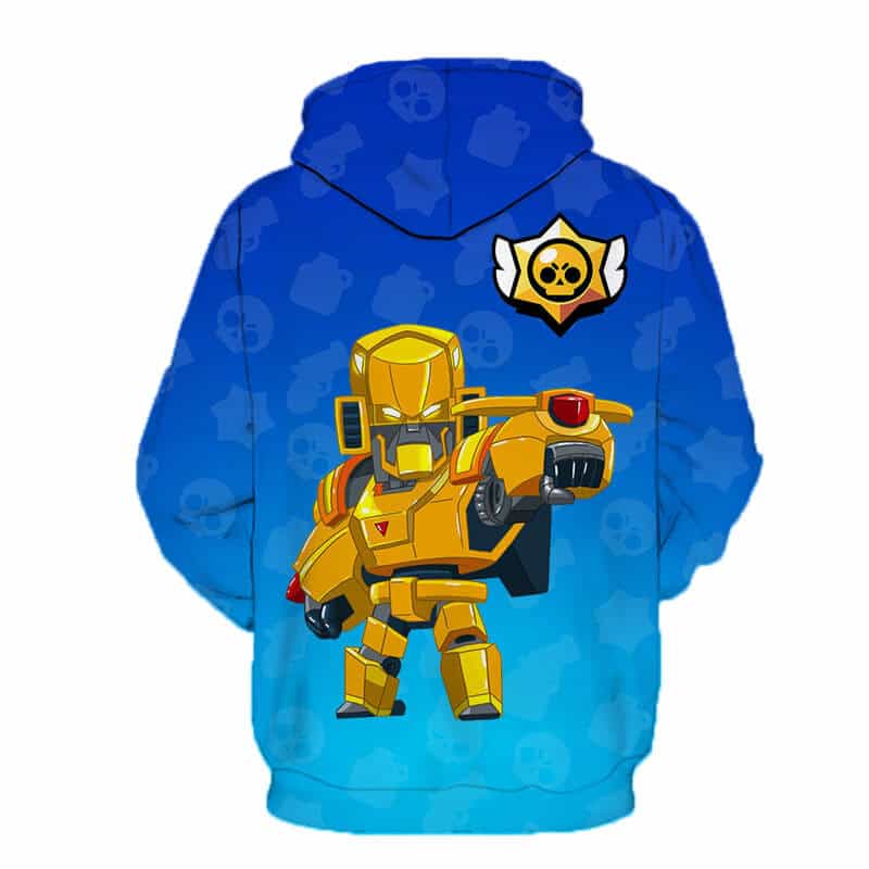 Brawl Stars Gold Mecha Bo Hoodie Circling Eagle - Image 2