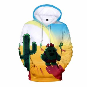 Default Spike Brawl Stars Warm Hoodie Sweatshirt