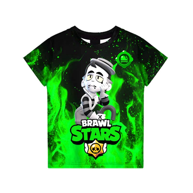 Brawl-Stars-T-shirt-Tees-Gray