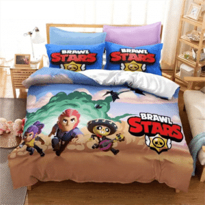 Brawl-Stars-Bedding-Set-Anime-Duvet-Cover-Quilt-Cover-Pillowcase-Double-Size-Kids-Bedroom