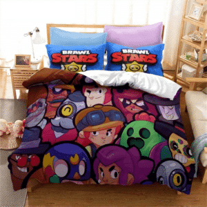Brawl-Stars-Bedding-Set-Anime-Duvet-Cover-Quilt-Cover-Pillowcase-Double-Size-Kids-Bedroom