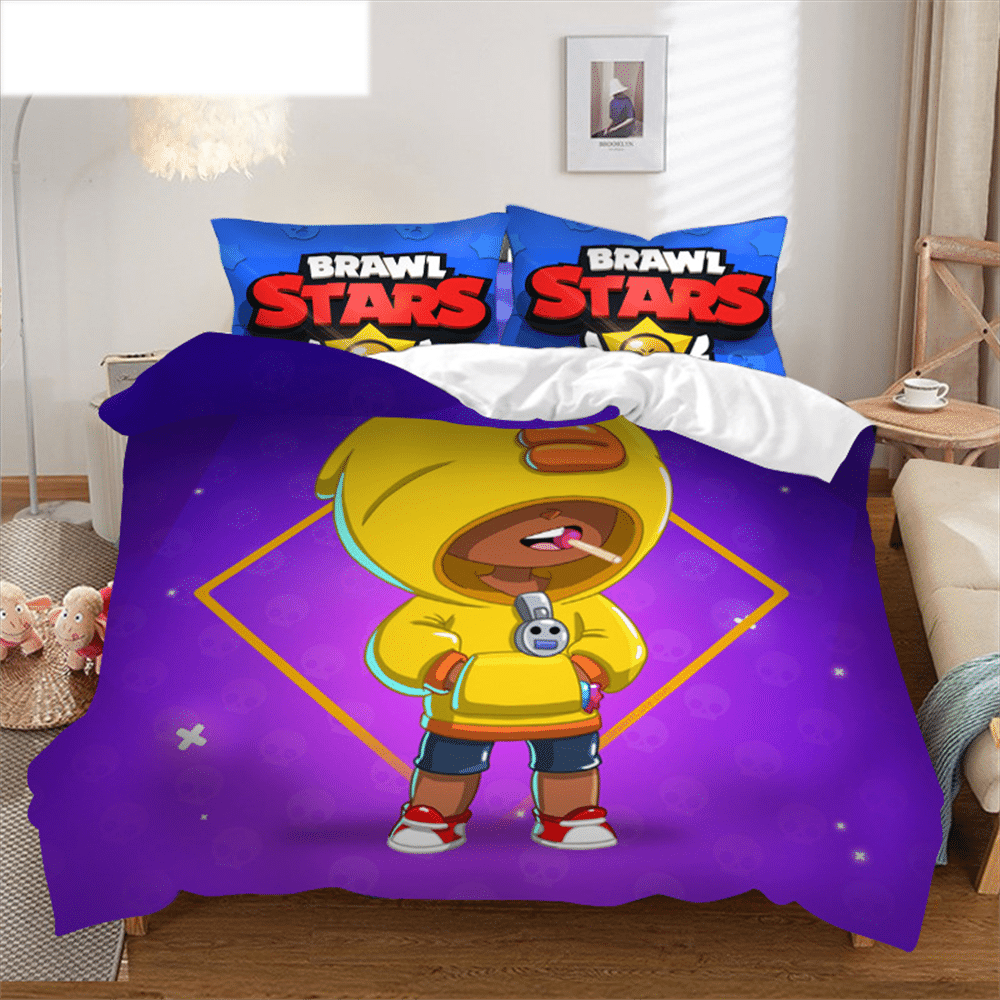 Brawl-Stars-Bedding-Set-Anime-Duvet-Cover-Quilt-Cover-Pillowcase-Double-Size-Kids-Bedroom