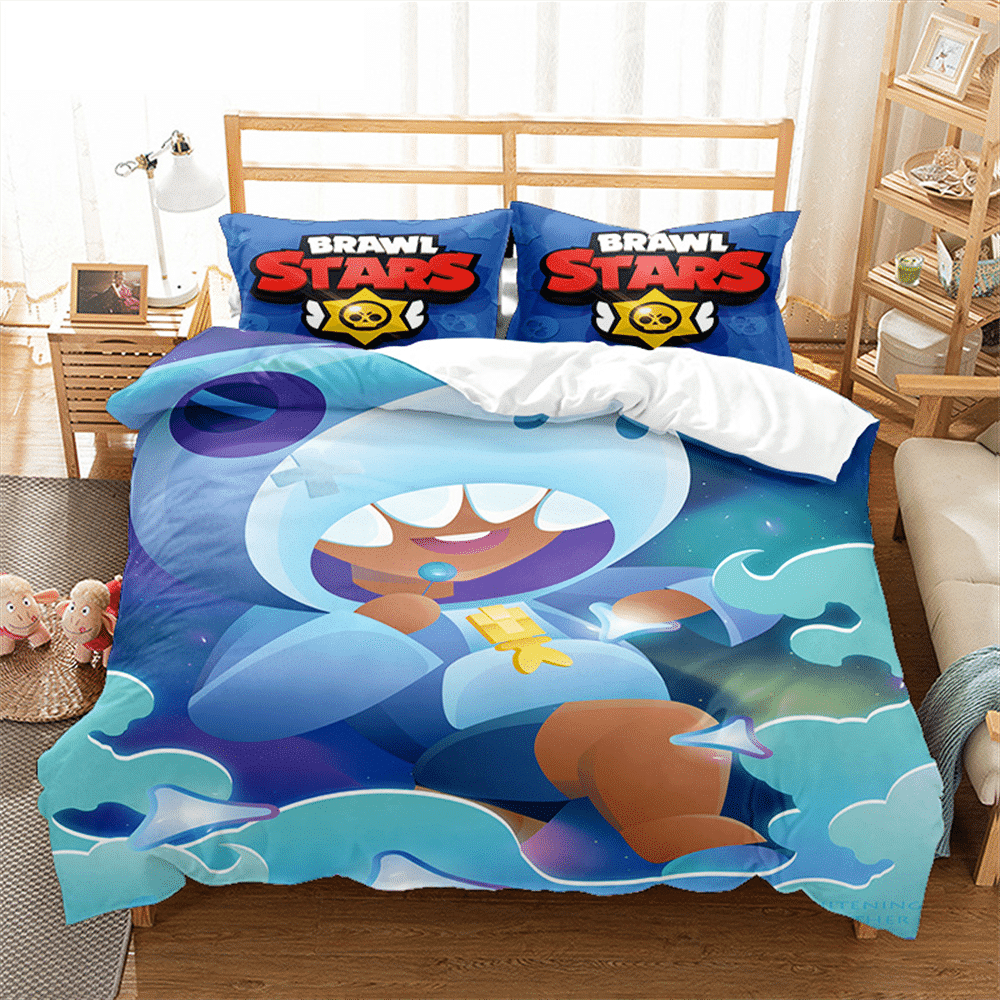 Brawl-Stars-Bedding-Set-Anime-Duvet-Cover-Quilt-Cover-Pillowcase-Double-Size-Kids-Bedroom