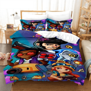 Brawl-Stars-Bedding-Set-Anime-Duvet-Cover-Quilt-Cover-Pillowcase-Double-Size-Kids-Bedroom