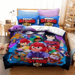 Brawl-Stars-Bedding-Set-Anime-Duvet-Cover-Quilt-Cover-Pillowcase-Double-Size-Kids-Bedroom