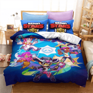 Brawl-Stars-Bedding-Set-Anime-Duvet-Cover-Quilt-Cover-Pillowcase-Double-Size-Kids-Bedroom
