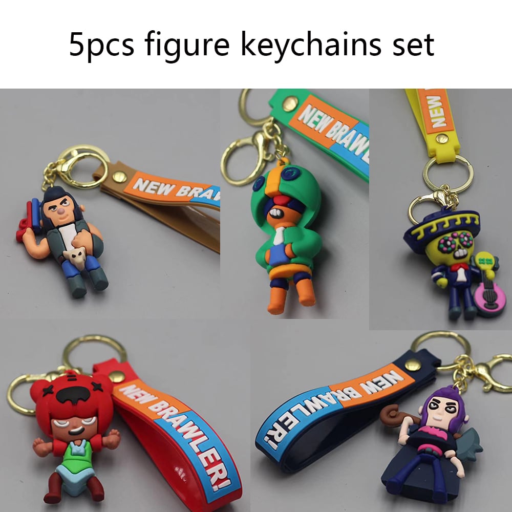 5pcs Brawl Stars Figures Keychain Set - Image 2