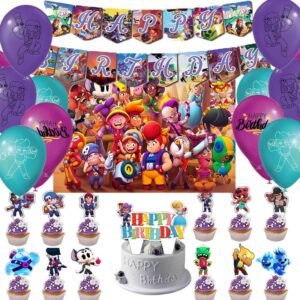 Brawl Stars Theme Birthday Party Decoration Supplies