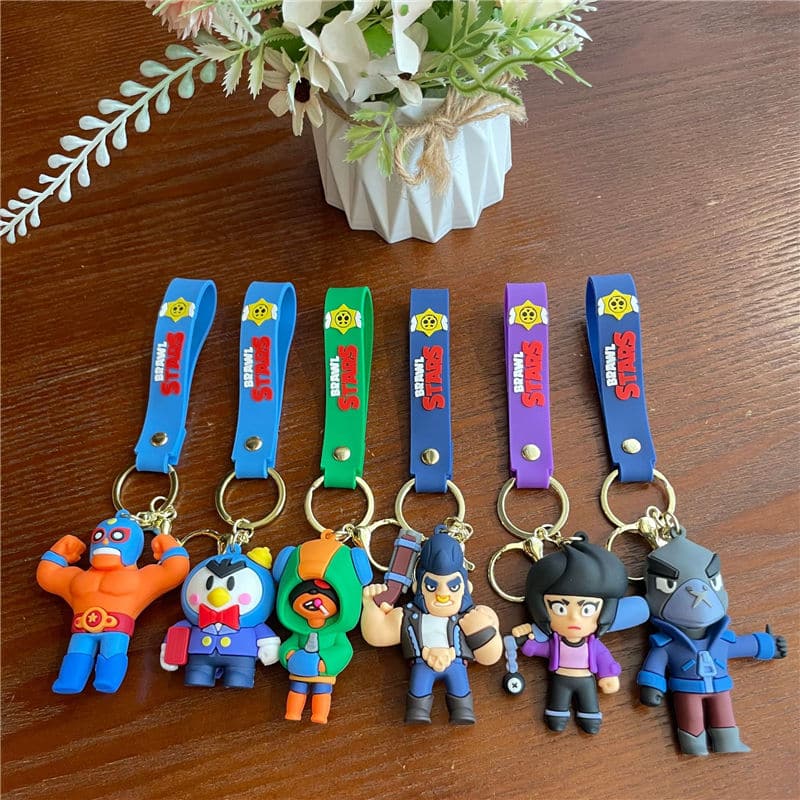 6pcs/set Brawl Stars Figures Keychain
