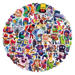 55pcs Brawl Stars Stickers Cartoon Stickers for Kids