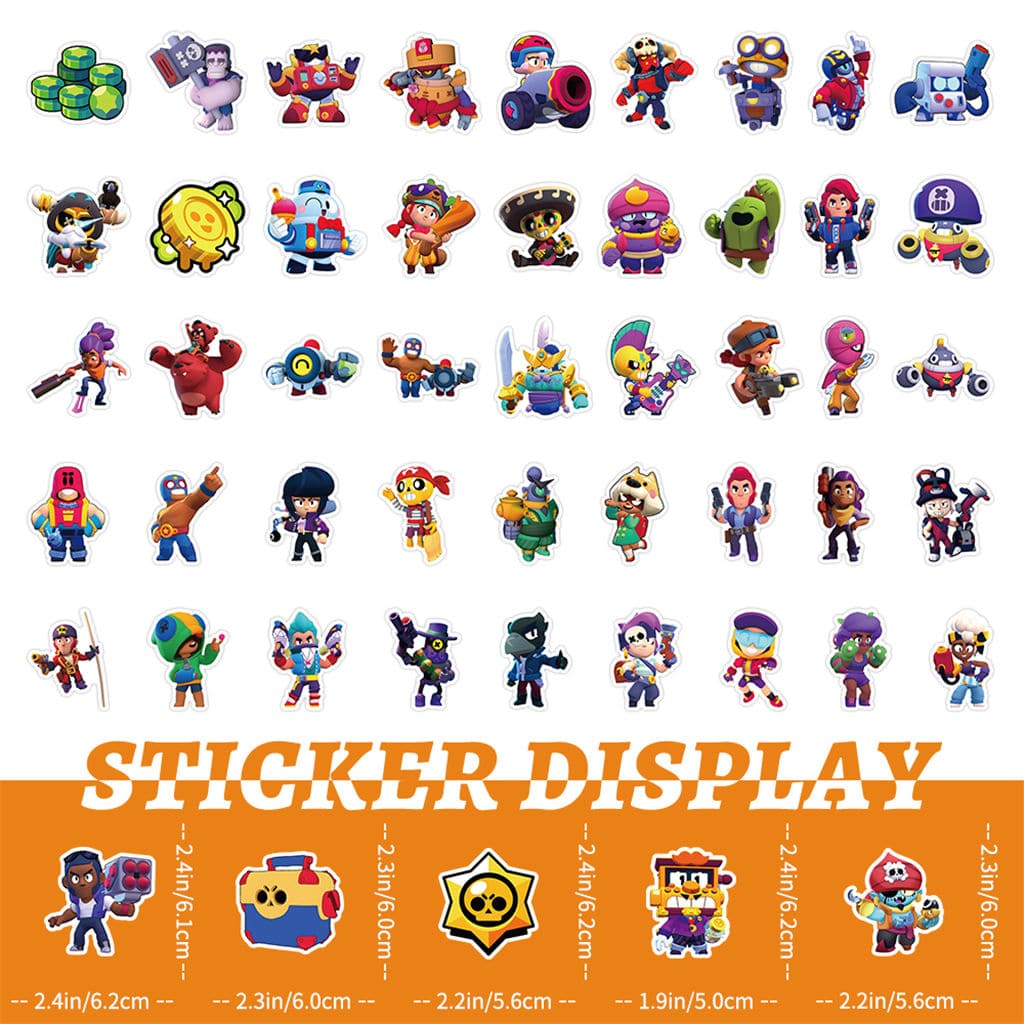 50pcs Brawl Stars Sticker Decals - Image 2